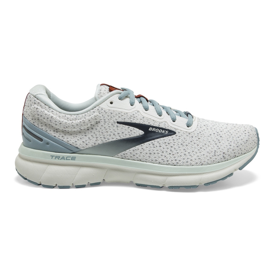 Brooks Womens Running Shoes Nz - Trace White/Navy ( BRPJO5967 )